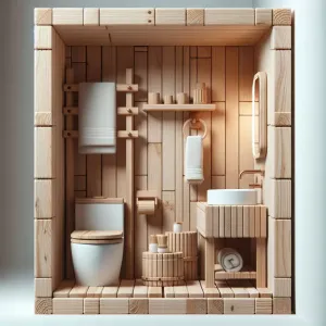 Mała Łazienka Z Drewnem